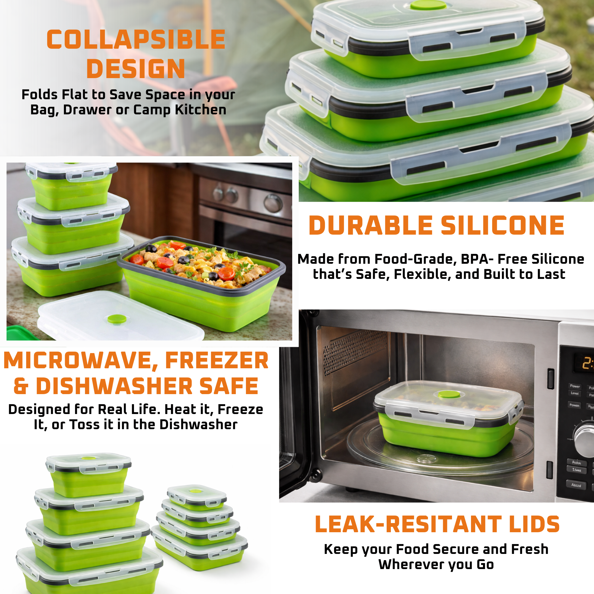 DUCK4X4 Rectangle Collapsible Containers (4 Pack)