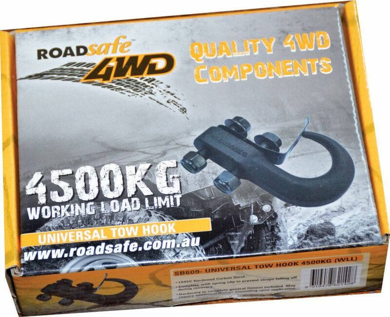 Roadsafe Heavy Duty 4WD - Tow Hook Black 4500kgs