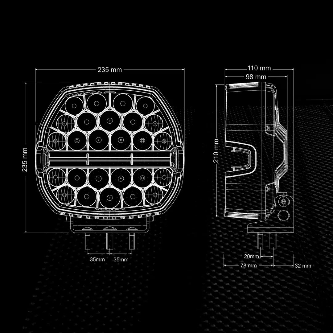 Ultra Vision VULKAN 9-INCH LED DRIVING LIGHT (PAIR) - 5700K