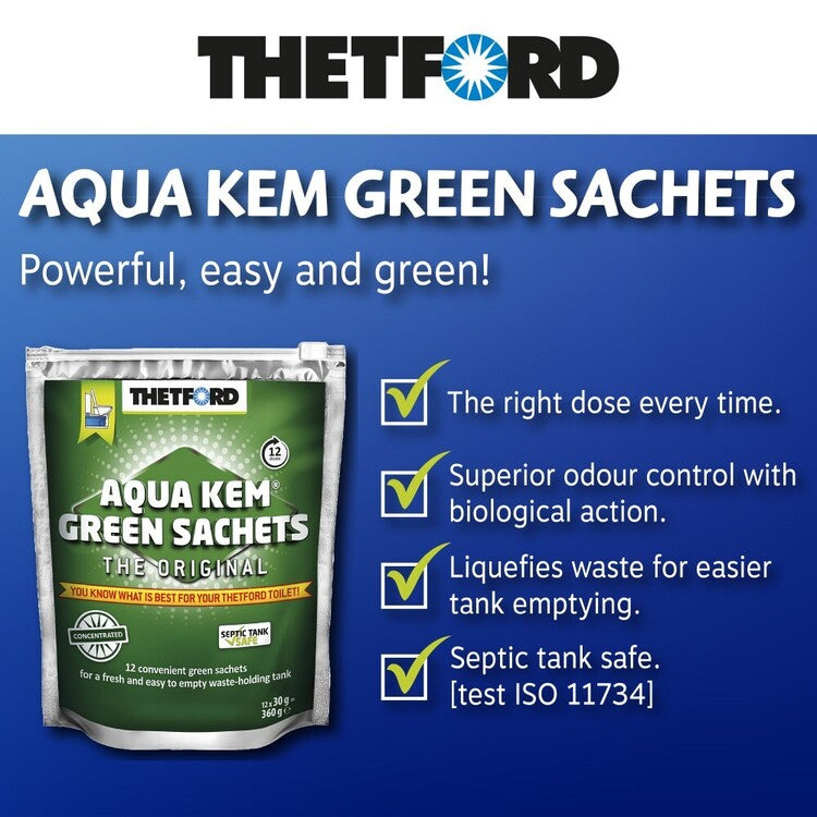 Aqua Kem Green Sachets Concentrate 30gm (ordered in boxes of 12)