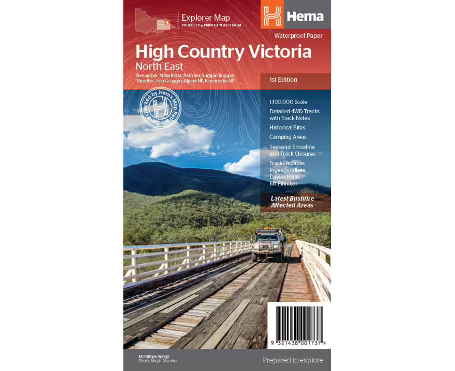 The Victorian High Country - North Eastern Map 100k
