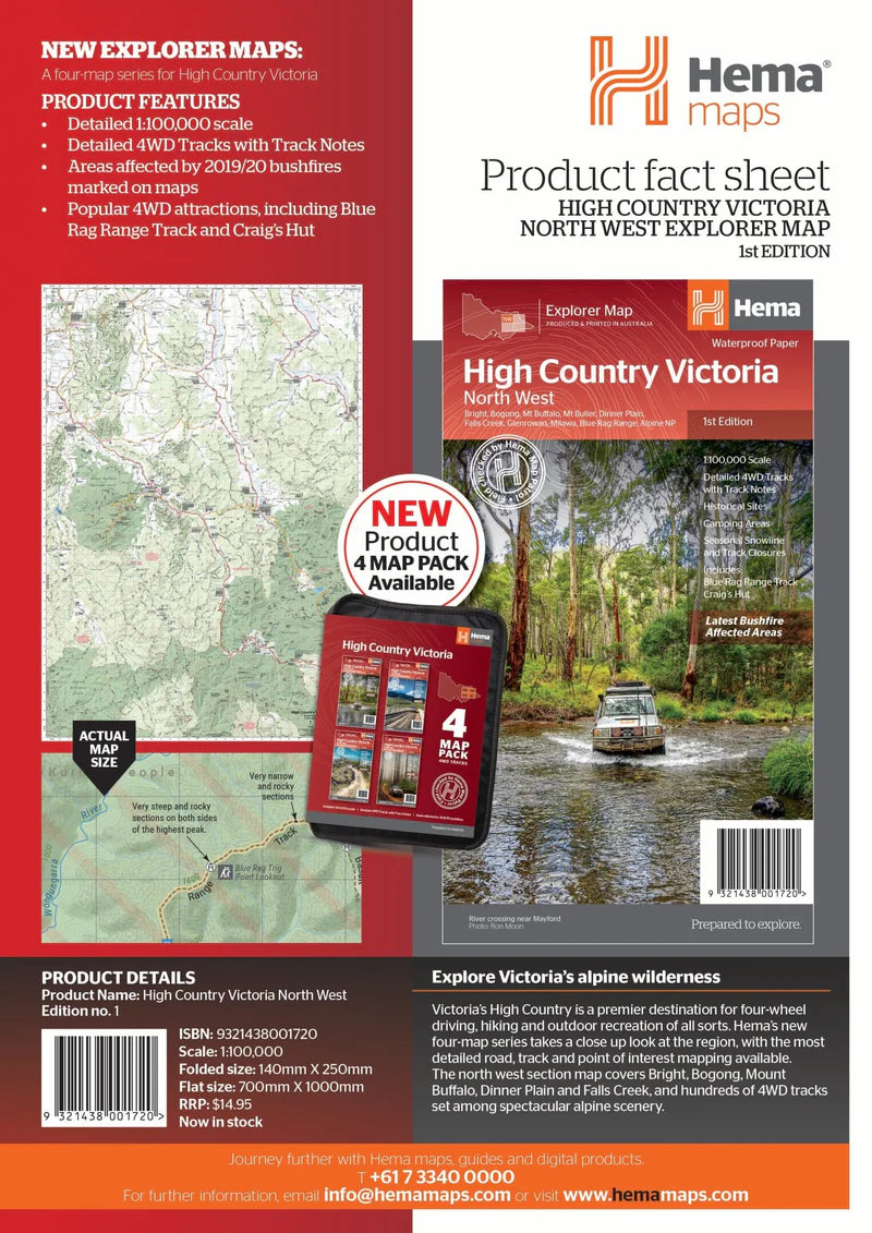 The Victorian High Country - North Western Map 100k