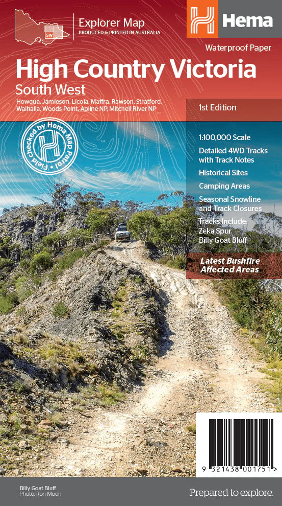 The Victorian High Country - South Western Map 100k