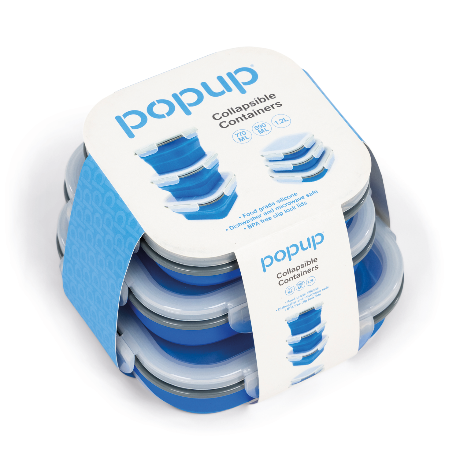 Pop Up Food Containers 3pk