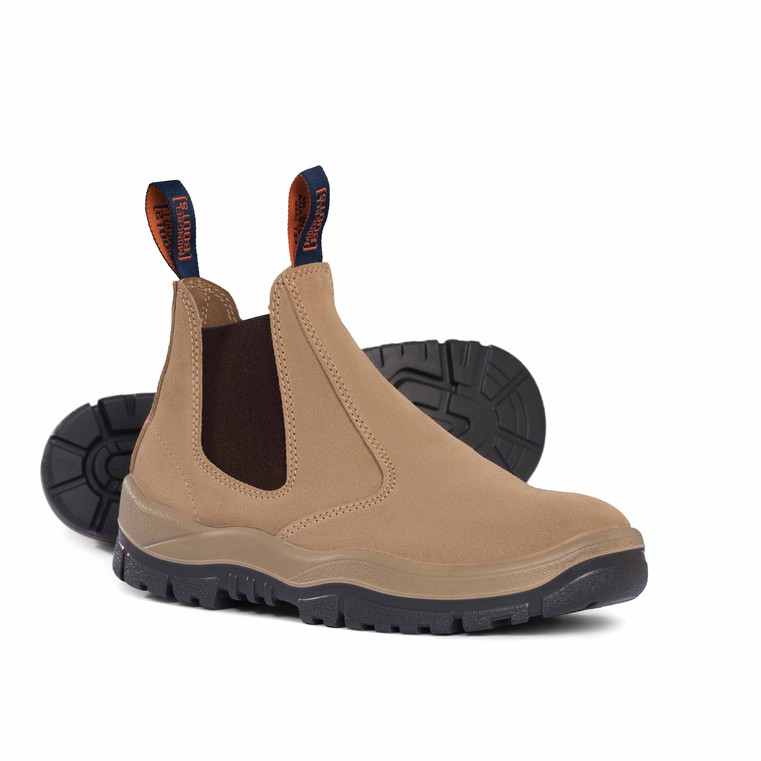 Wheat Suede Non-Safety Elastic Sided Boot