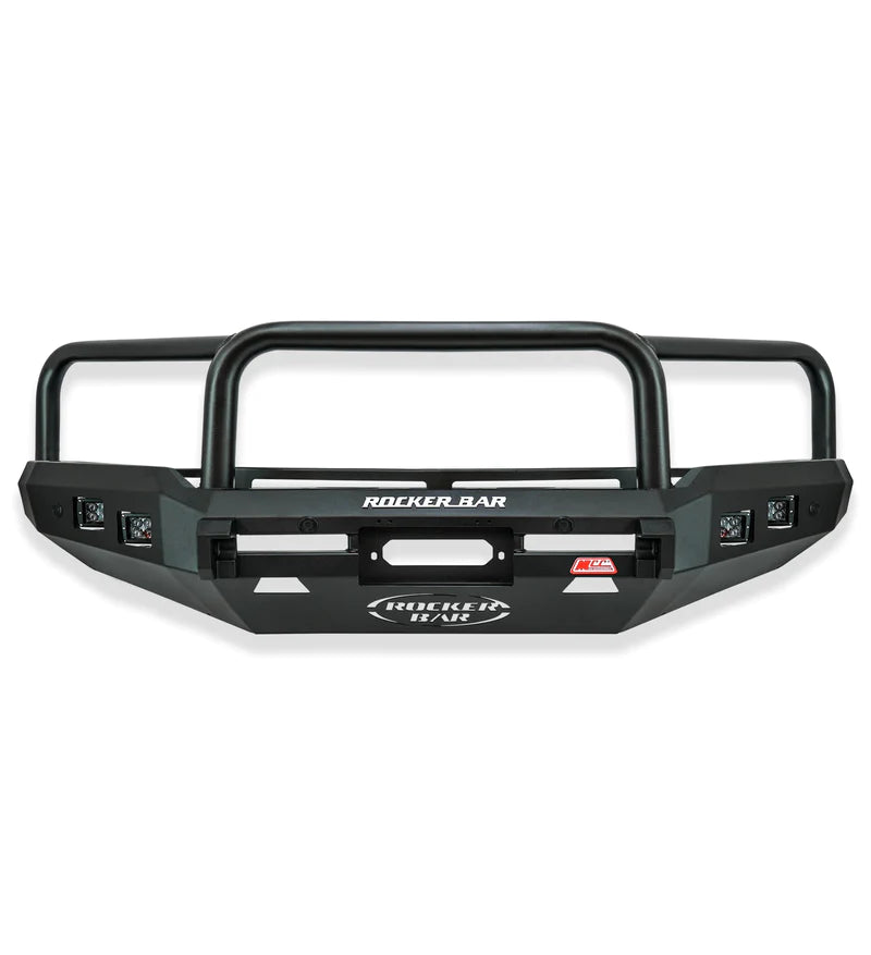 Toyota Hilux 05-11 078-02sq Rocker Front Bar Square Lighttriple Loops + Bracket + Underprotection Plate If Available