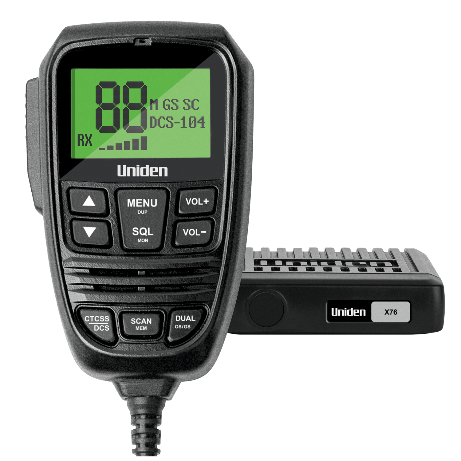 Mini Compact UHF CB Mobile With Remote Speaker MIC and Large LCD Display